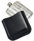 Black Leather Pouch Fits 4oz Pocket Hip Flasks Soft Leather Protects Flask