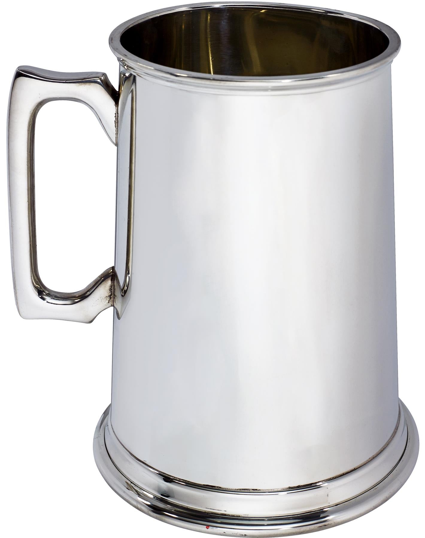 Pewter 4 Pint Tankard Giant Straight Style Square Handle Perfect for Engraving