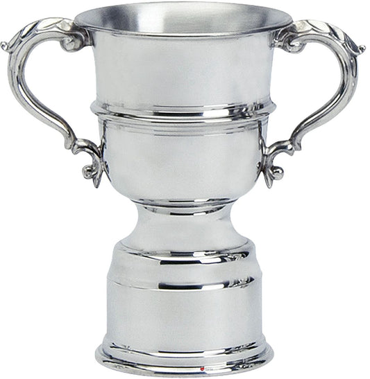 Pewter Sporting Trophy 8inch Polished Makenzie Style Football, Rugby, Rowing