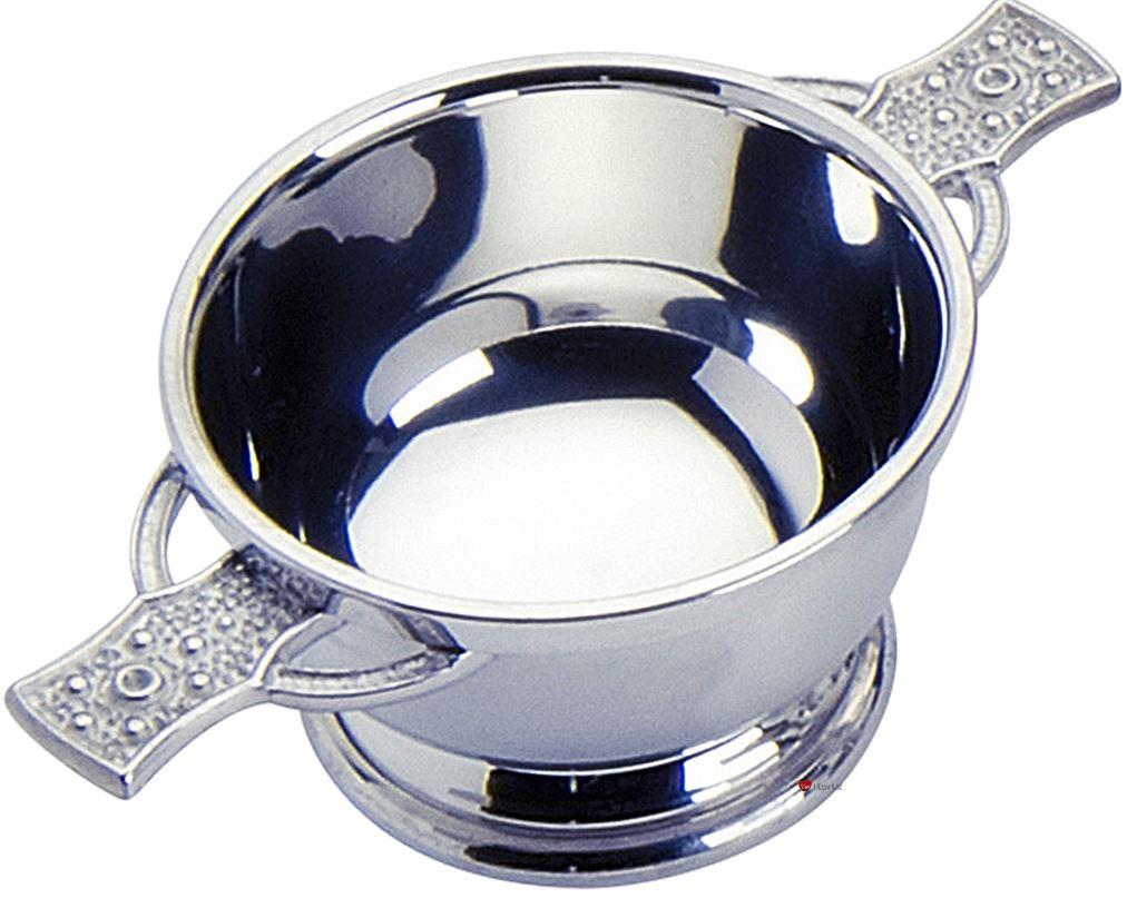 Quaich Scottish Pewter Iona Cross Handle 2" 3" 4" 5" Bowls Cups of Friendship