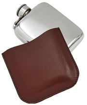 Brown Leather Pouch Fits 4oz Pocket Hip Flasks Soft Leather Protects Flask