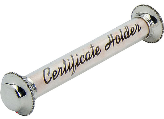 Pewter Ends Certificate Holder Birth, Marriage, Graduation Acrylic Tube