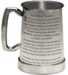 The Kings Shilling 1pt Glass Bottom Pewter Beer Tankard Engraved Custom Text