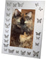 Pewter Single Photo Frame Butterfly Pattern 6 x 4 Inch Perfect for Engraving