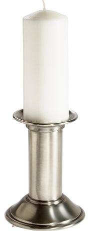 3.5 inch Pewter Medieval Antique Pewter Votive Candle Holder with Candle