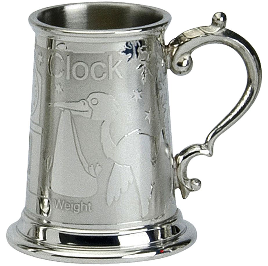 Christening Gift Baby Tankard Engravable With Weight Name and Time