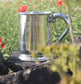 Pewter Tankard 1 Pint Jacobean Shaped Double Lines Perfect for Engraving