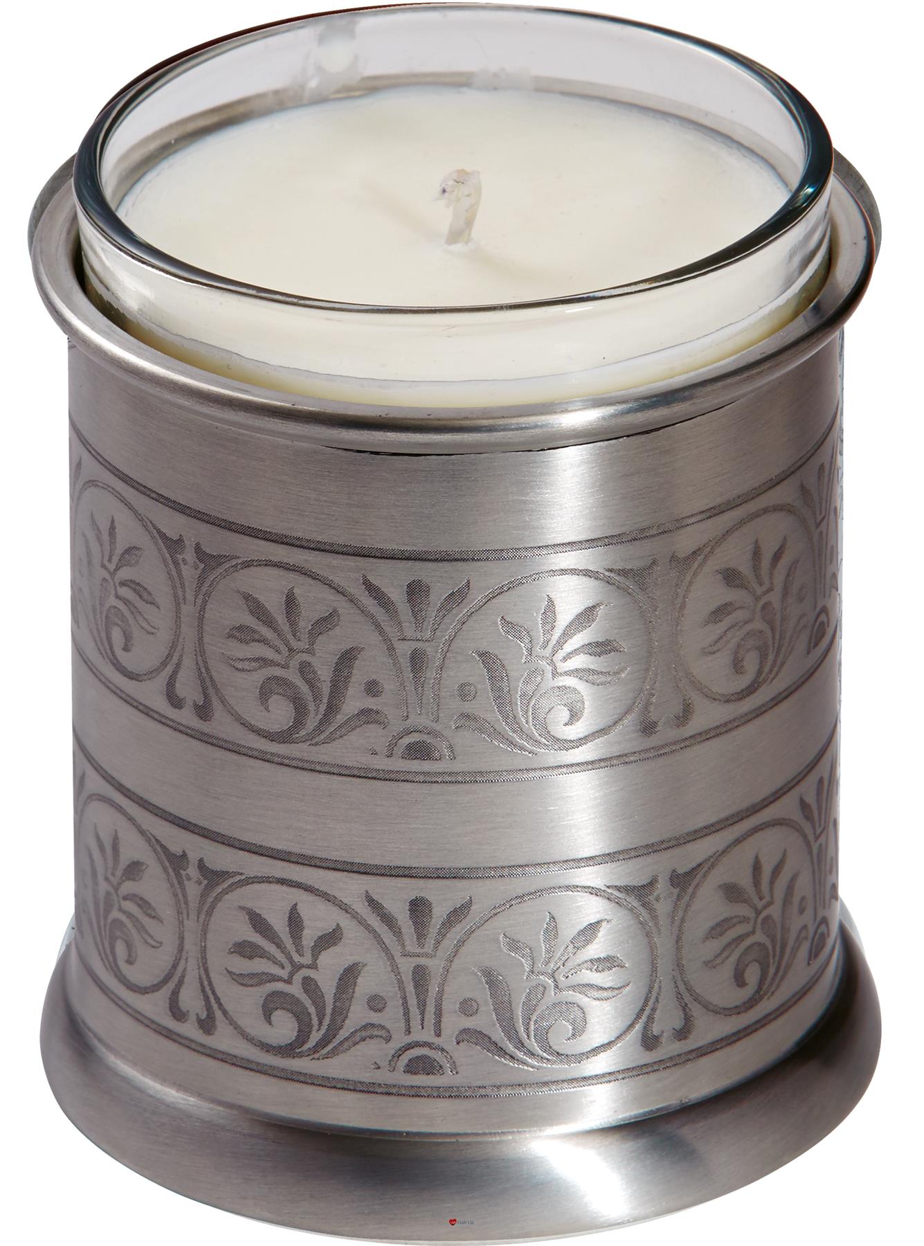 Medieval Candle Votive Holder Pewter Comes with Candle Perfect for Engraving