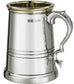 Pewter Extra Heavy Tankard 1 Pint Worcester with Brass Rim Perfect for Engraving