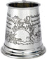 Quarter Pint Mug Cow Over the Moon Christening Gift Pewter Tankard Scroll Handle