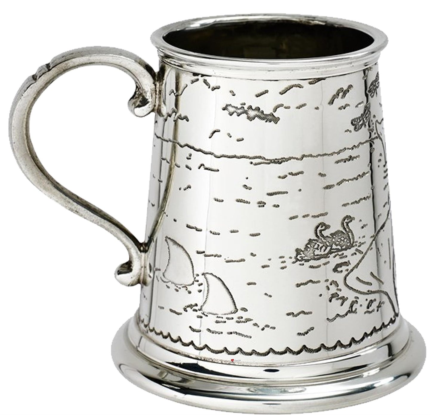 Noah's Ark Animal Quarter Pint Baby Christening Tankard Perfect for Engraving