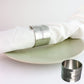 Pewter Napkin Ring Serviette Grooved with Feature Touch Marks