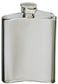 Plain Pewter Hip Flask 4oz Plain Polished Finish Engravable Captive Screw Top