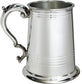 Pewter Tankard 1 Pint Worcester Lined and Grooved Handle Perfect for Engraving