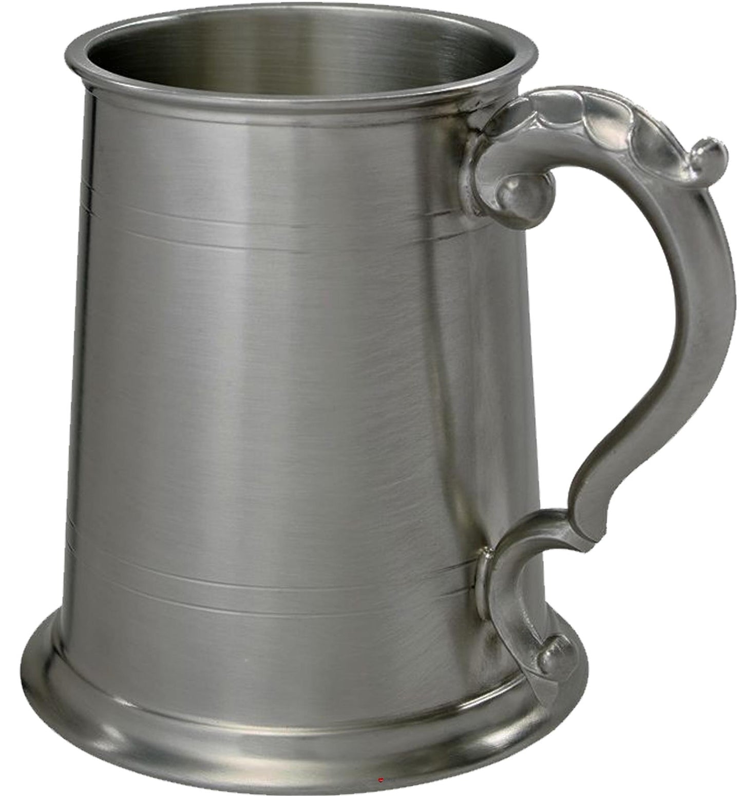 1 Pint Tankard Antique Pewter Double Lined Scroll Handle Perfect for Engraving