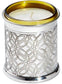 Candle Votive Holder with Triquetra Ornamental Design Pewter Comes with Candle