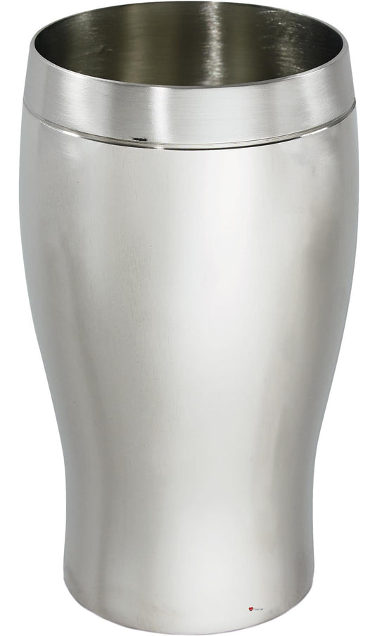 Pewter Beaker 1 Pint Tulip Shaped Polished with Satin Rim Perfect for Engraving