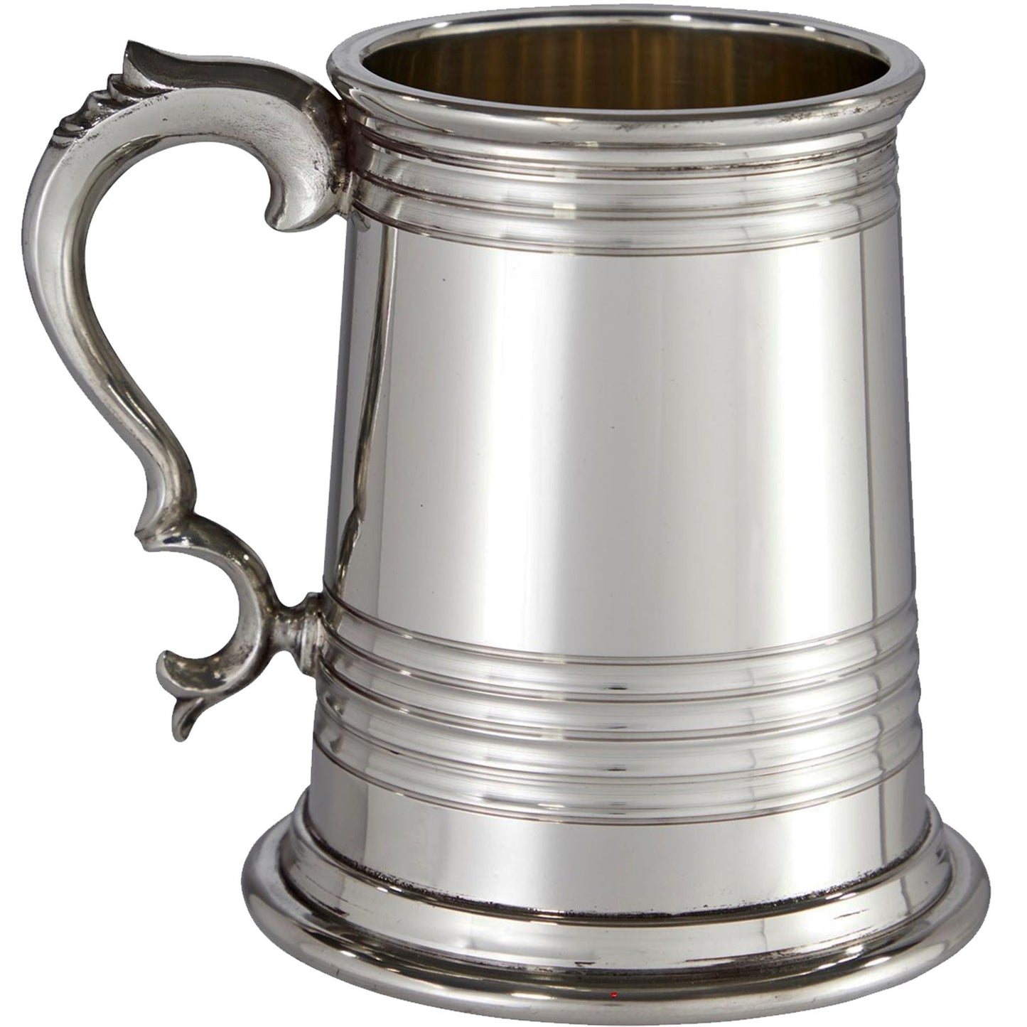 Pewter Extra Heavy Tankard 1 Pint Worcester Deeply Lined Perfect for Engraving