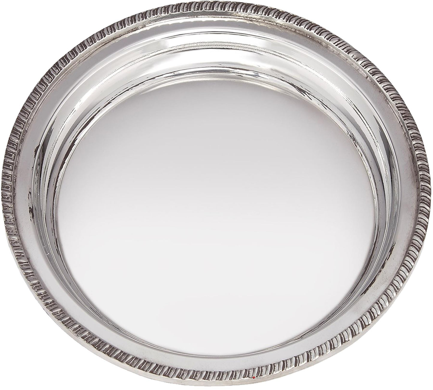 Small Round Gadroon Rim Pewter Tray Salver 170mm Perfect for Engraving