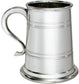 Pewter Tankard 1 Pint Heeley Style Lines and Swan Handle Perfect for Engraving