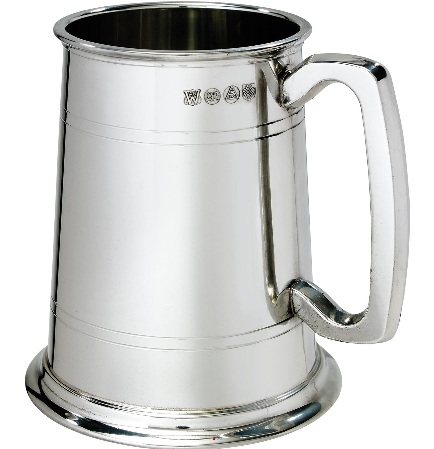 Pewter Tankard 1 Pint Double Lines and Feature Touchmark Perfect for Engraving