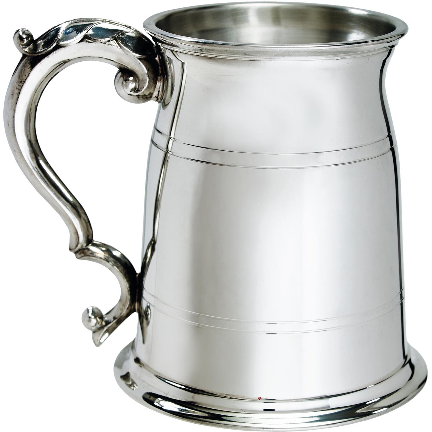 Pewter Tankard 1 Pint Old London Shaped Double Lines Perfect for Engraving