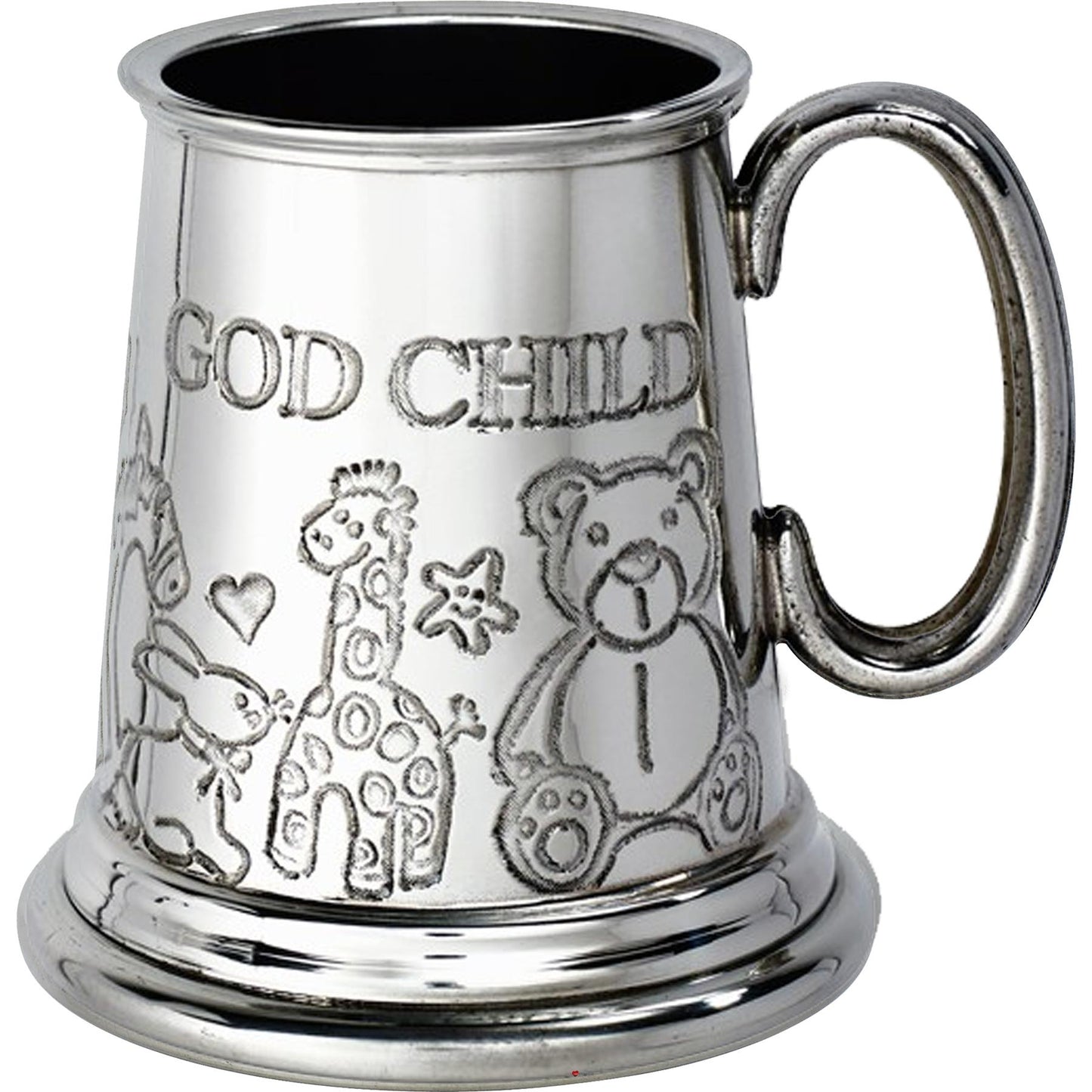 Quarter Pint Mug Godchild Animal Toy Christening Tankard Perfect for Engraving