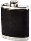 6oz Pewter Flask with Leather Band Fitted Polished Screw Perfect for Engraving