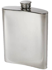 6oz Pewter Hip Flask 21st Birthday Key Stamp Scroll Banner Perfect for Engraving