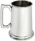 Pewter 2 Pint Tankard Giant Straight Style Square Handle Perfect for Engraving