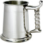 Pewter Tankard 1 Pint Plain Double Lines Rope Handle Perfect for Engraving