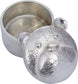 Child's Bear Trinket Box in Pewter Bear Head on Lid and Secret Paw Prints Inside