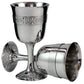 Stemmed Medieval Pewter Goblets Presentation Boxed Ideal Wedding Gift