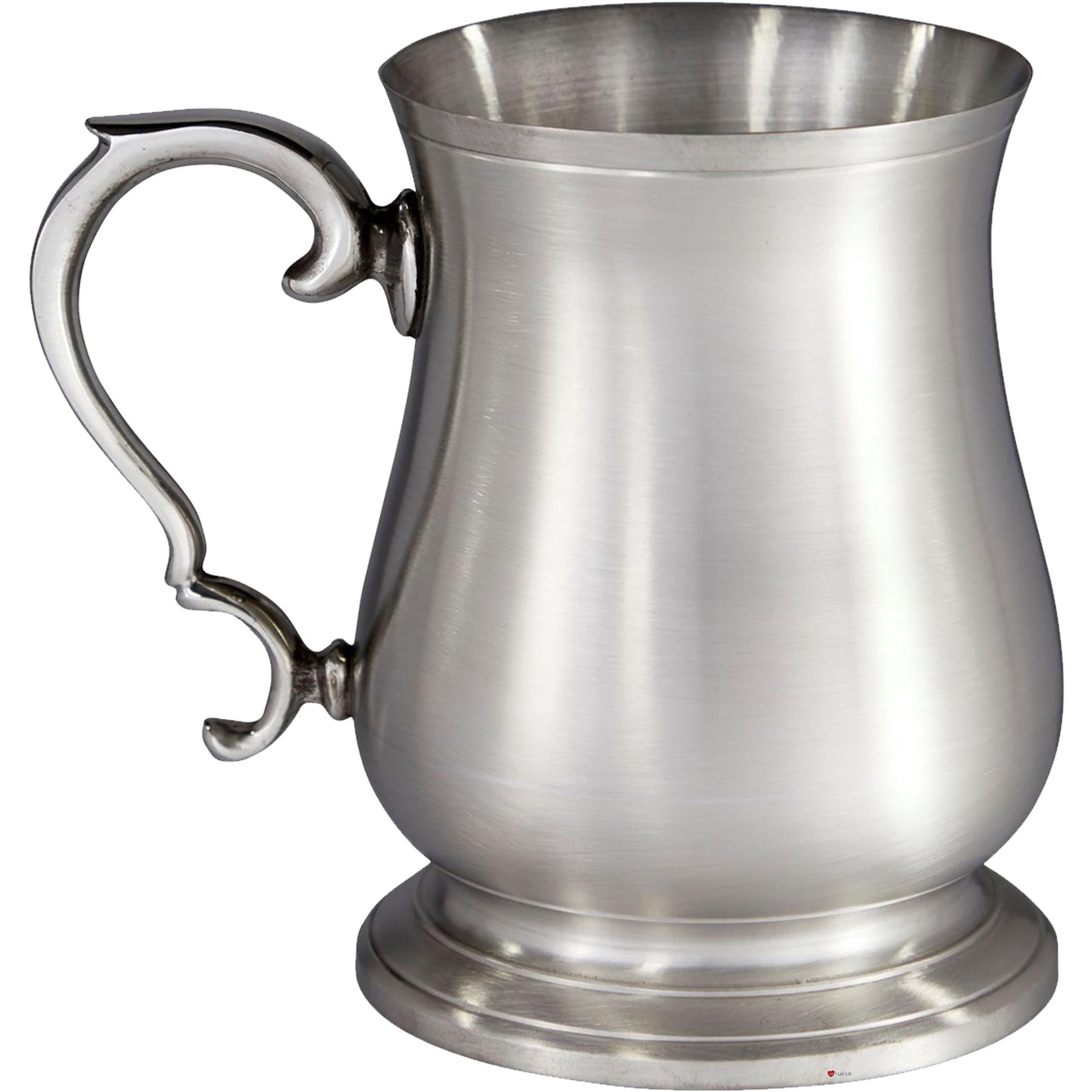 Extra Heavy Hand Cast 1 Pint Pewter Abbey Bell Tankard Satin Finish