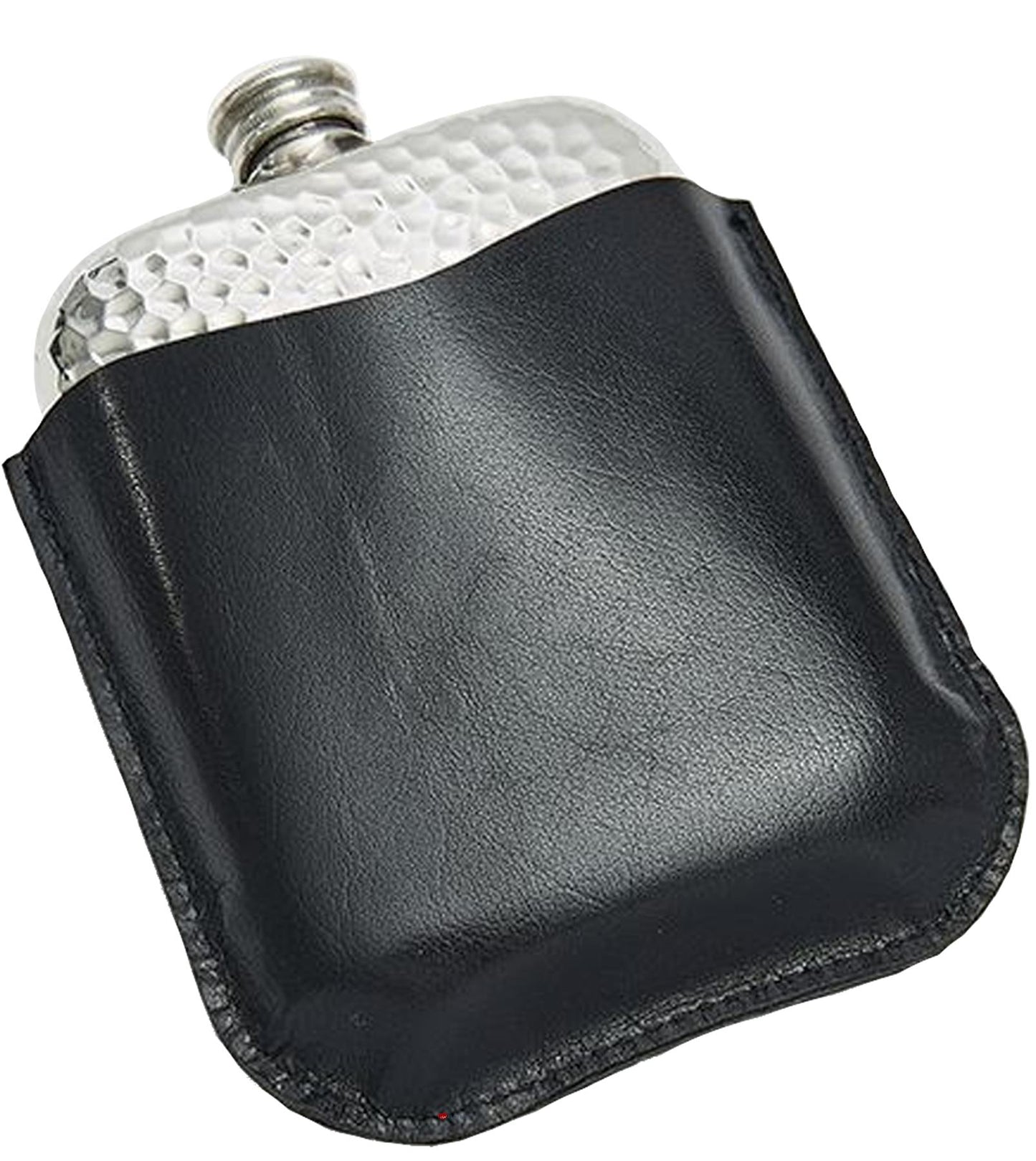 Black Leather Pouch Fits 6oz Pocket Hip Flasks Soft Leather Protects Flask