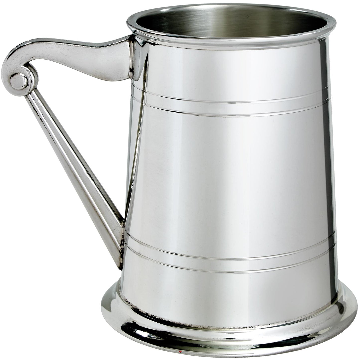 Pewter Tankard 1 Pint Plain Double Lined Irish Harp Handle Perfect for Engraving