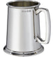 1 Pint Pewter Plain Tankard Square Handle and Glass Base Perfect for Engraving