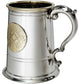 Pewter Tankard 1 Pint Celtic Gold Brass Georgian Handle Perfect for Engraving