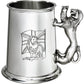 Pewter Tankard 1 Pint Union Jack and Lion Rampant Handle Perfect for Engraving