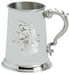 Pewter Tankard Embossed Crown Green Bowling Ornate Handle Ideal Gift