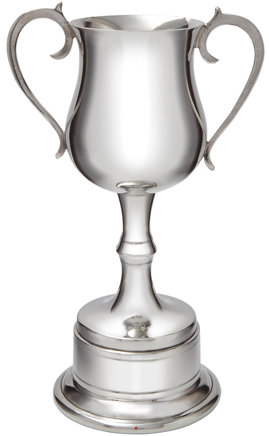 Georgian Sports Trophy Pewter on Integral Plinth 200mm Perfect for Engraving