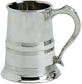 Pewter Tankard Bath Style Middle Banded Ornate Handle Beer Mug Engravable