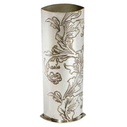 Decorative vase with floral patterns on a white background
