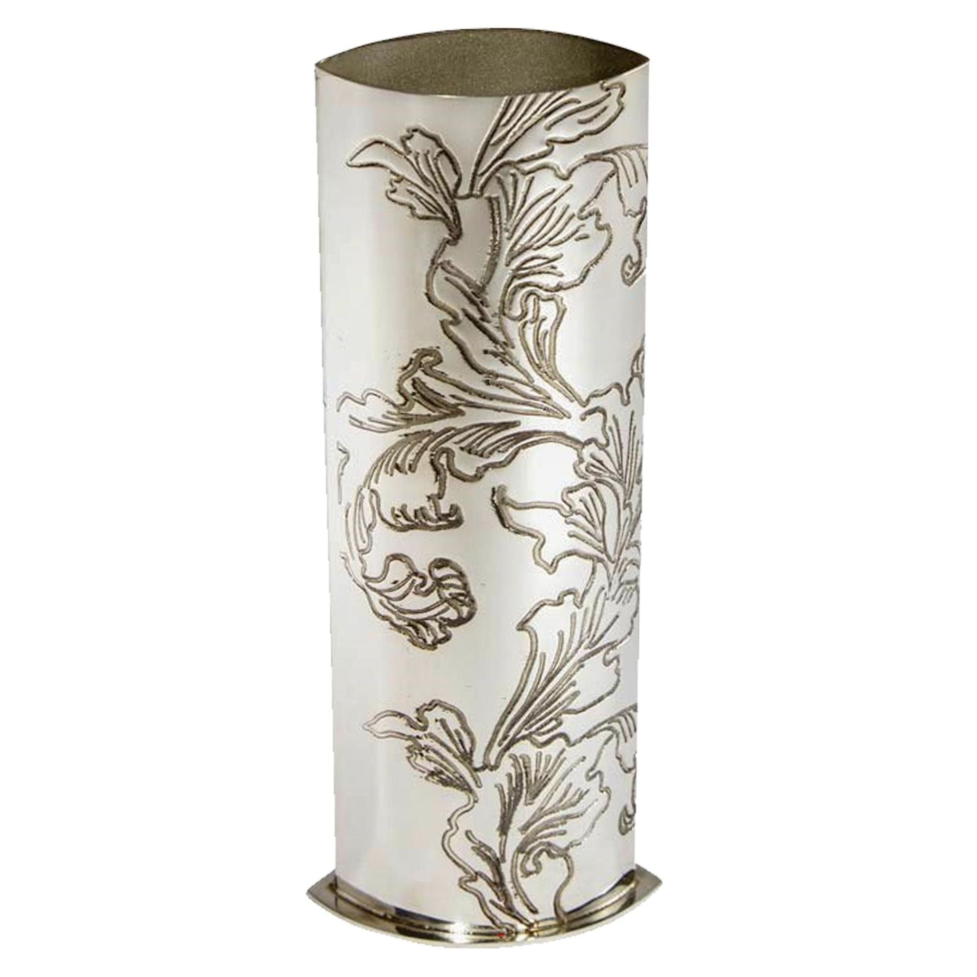 Decorative vase with floral patterns on a white background