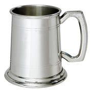 Silver tankard on a white background