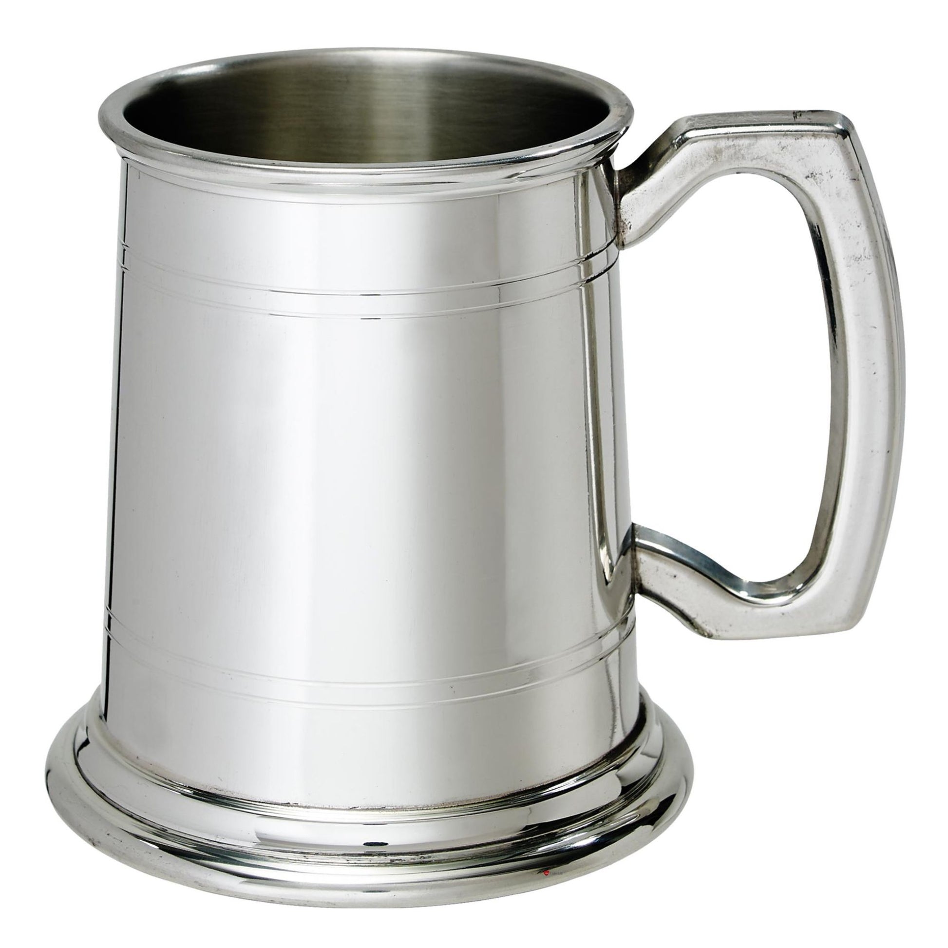 Silver tankard on a white background
