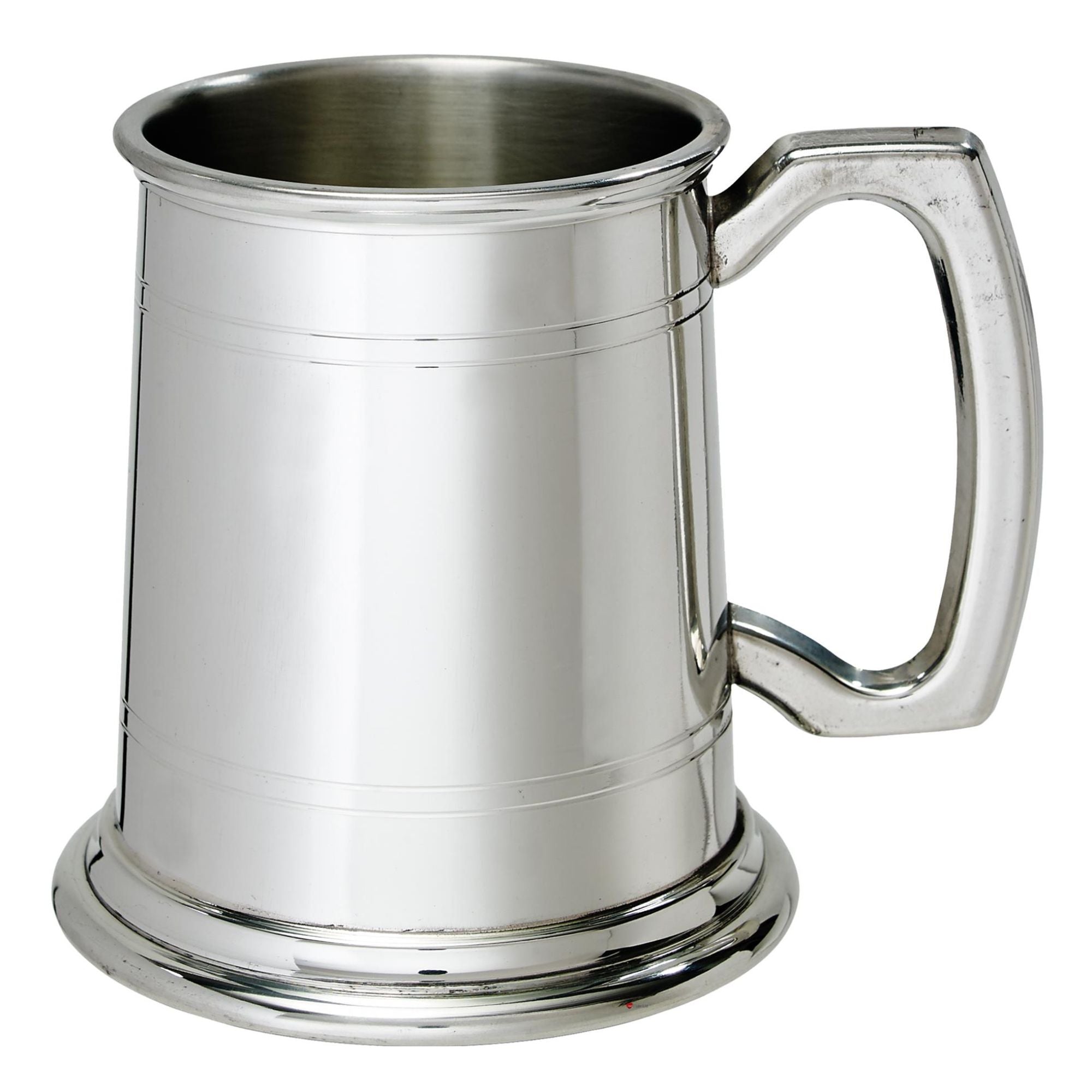 Silver tankard on a white background