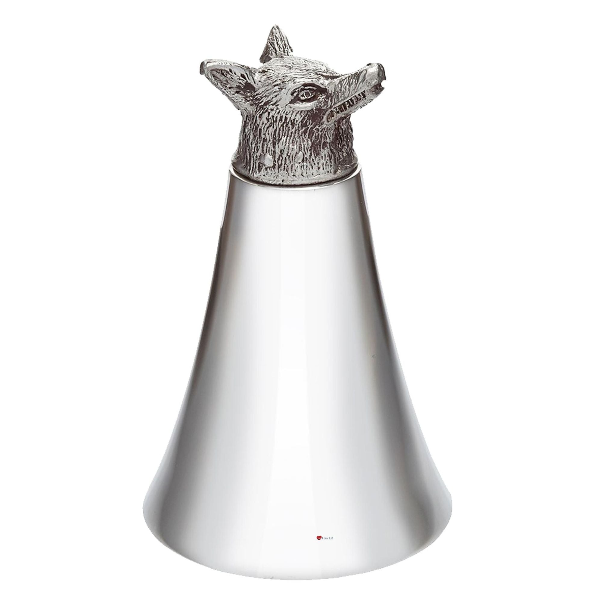 Decorative object with a deer head on top against a white background
