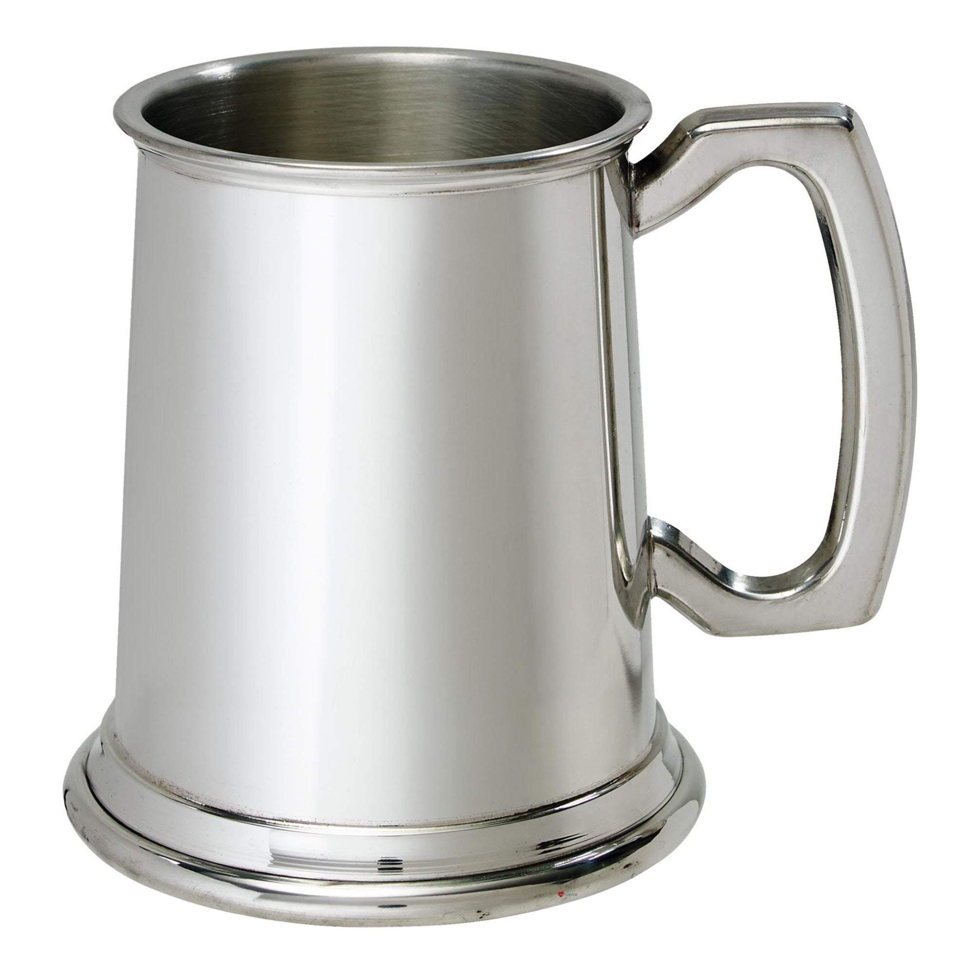 Silver tankard on a white background