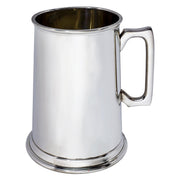 Silver tankard on a white background